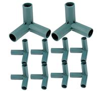 Frame Connectors 10PCS Canes Connectors Plant Stakes Gardening Framework Building 11mm Plastic 3 Way Corner Style1, Garden Tools