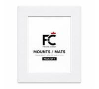 Frame Crest 36x24inch White Picture Mount - 30x20 Aperture for Large Photo Frames - Premium 1.5mm Acid-Free Cardboard Mat for Professional Gallery Display