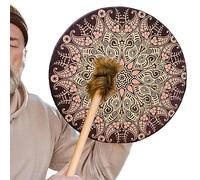 Frame Drum,25cm Decoration Design Drum - Symbol of The Siberian Drum Spirit Music, Leather and Wood Instrumental Shaman Alchemy Moon Drum Pratvider