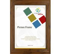 FRAME EAZY 12 x 8 inch Walnut Photo Frame In Multiple Sizes & Colours - Antique Style Frame With Safe Perspex Front & Wall Mounting - Walnut 12" x 8" (30.5 x 20.3 cm) Picture Frame