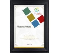 FRAME EAZY 20 x 16 inch Black Photo Frame In Multiple Sizes & Colours - Antique Style Frame With Safe Perspex Front & Wall Mounting - Black 20" x 16" (50.8 x 40.6 cm) Picture Frame