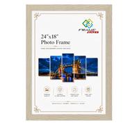 FRAME EAZY 24x18 Cream Gold Photo Frames, Wall Art Picture Frames | 46 x 61cm MDF Engineered wood poster frame with crystal-clear Perspex front, perfect for wall art, photos, and pictures