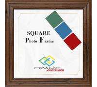 FRAME EAZY 6"x6" Square Photo Frame Dark Oak - Antique Style Square Picture Poster Frames With Safe Perspex Front & Wall Mounting Hooks - Square Frame Dark Oak, 6x6 Inch (15.2 x 15.2cm)
