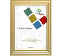 FRAME EAZY 8 x 6 inch Gold Photo Frame In Multiple Sizes & Colours - Antique Style Frame With Safe Perspex Front & Wall Mounting - Gold 8" x 6" (20.3 x 15.2 cm) Picture Frame