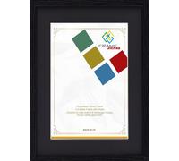 FRAME EAZY Black 12x10 Photo Frame with 10x7 Black Mount to Hang Portrait or Landscape - Thin Picture Frame With Safe Perspex Front - 12" x 10" For Picture Size 10" x 7"