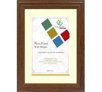 FRAME EAZY Dark Oak 50x40cm Photo Frame with 40x30cm Ivory Mount - Antique Style Picture Frame With Safe Perspex Front - 50 x 40 cm For Picture Size 40 x 30 cm