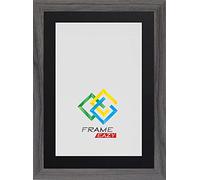 FRAME EAZY Modern Grey Photo Picture Frame Poster Certificate Frames with Black Mount - 20x16 For 15x10 Inch Picturegre