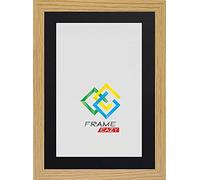 FRAME EAZY Modern Oak Photo Picture Frame Poster Certificate Frames with Black Mount - 70x50 For 60x40cm Picture