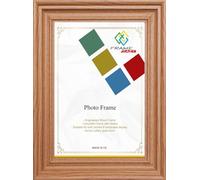 FRAME EAZY Modern Swept Oak 8 x 8 inch Picture Frame In Multiple Colours & Sizes - Wide Frame With Safe Perspex Front & Wall Mounting - 8" x 8" (20.3 x 20.3cm) Oak Photo Frame