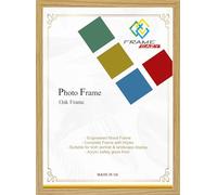 FRAME EAZY Modern Thin Oak 18 x 14 inch Picture Frame In Multiple Colours & Sizes - Thin Frame With Safe Perspex Front & Wall Mounting - 18" x 14" (45.7 x 35.6 cm) Oak Photo Frame