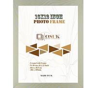 FRAME EAZY OSUK Cream Gold Photo Frame 40.6 x 30.5cm Large Photo Frame 16 x 12 Inch Picture Frames With Clear Perspex Front & Wall Mounting 12'' x 16'' Frame (Cream Gold)