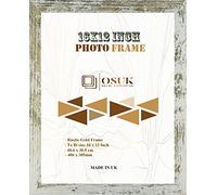 Frame Eazy OSUK Rustic Gold Photo Frame 40.6 x 30.5cm Large Photo Frame 16 x 12 Inch Picture Frames With Clear Perspex Front & Wall Mounting 12'' x 16'' Frame (Rustic Gold)