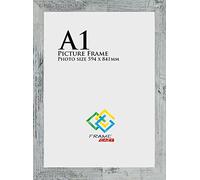 FRAME EAZY Rustic Grey A1 Photo Frame Picture Frame Maxi Poster Certificate Frames Supply With Backboard & Styrene (59.4 x 84.1 cm)