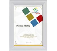 FRAME EAZY White 8 x 6 inch Picture Frame In Multiple Colours & Sizes - Antique Style Frame With Safe Perspex Front & Wall Mounting - White 8" x 6" (20.3 x 15.2 cm) Photo Frame