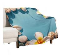 Frame Exotic Floral Pattern Printing Blanket, Soft Flannel Fleece Blankets Quick-Dry, Lightweight Throw Blanket for Couch, Bed, Office & Travel, Ideal Gift for Family & Friends, 70"x80"