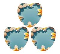 Frame Exotic Floral Pattern Printing Car Air Freshener, 3 Pcs Love form Hanging Air Freshener Cards, Long Lasting Fragrance Scented Cards for Car, Home, Office Black-style