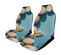 Frame Exotic Floral Pattern Printing Car Seat Covers Universal, 2PCS Carseat Protector - Stretchable Fabric, Anti-Slip Elastic Car Seat Protector for Cars, SUV, Trucks