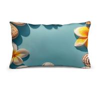 Frame Exotic Floral Pattern Printing Pillow Cover Double-Sided Soft Pillowcase 8"x12", Decorative Throw Pillow Case for Sofa Bed Car Outdoor