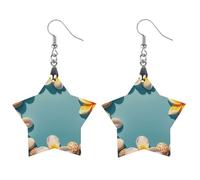 Frame Exotic Floral Pattern Printing Wooden Earrings for Women, Vintage Elegant Wood Jewelry, Lightweight Earrings for Wedding, Party, Everyday Jewelry Gift, Circular, Wood, wood