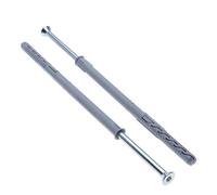 Frame Fixing Screws 7 x 305 mm with Countersunk Torx TX40 Head and 10 x 300 mm Nylon Wall Plugs, Heavy-Duty TX Drive Expansion Anchors for Masonry, Window Frames, Facades, Timber Mounting (25 pcs)