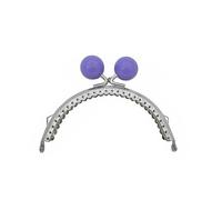 Frame Kiss Lock Clasp 8.5/10.5cm, Candy Color Beads, Silver Metal Frame for Purse Bag Making Accessories, Kiss Clasp for Handbag Making