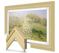 Frame My TV Deco TV Frames - Antique White Smart Frame Compatible ONLY with Samsung The Frame TV (3 inch, Color Chip)