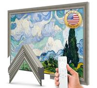 Frame My TV Deco TV Frames - Empire Silver Slim Frame Compatible ONLY with Samsung The Frame TV (3", Chip Color)