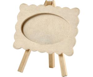 Frame on a easel, size 13,2x11,5 cm, thickness 18 mm, plywood, 1pc (US IMPORT)