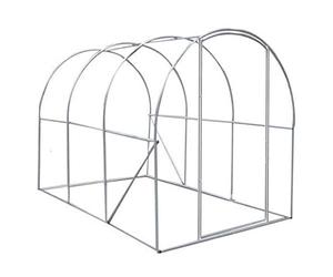 Frame Only 4m x 2m Polytunnel"Strongest In It's Class" a fully Galvanised Structure with more Diagonal & Roof Bracing than all others. Metal Hinged Door | Groundbar Kit.