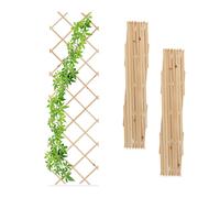 Frame Panel Climbing Extendable Natural Trellis 60x180cm Set Wood Plant Support
