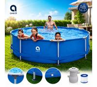 Frame Swimming Pool 360x76cm with Filter Pump Round Garden Pool 6125 litres