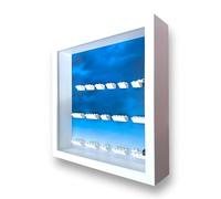 Frame Punk Display for LEGO Harry Potter 71022 - Harry Potter - White | Display Case, Holds 16, Themed Background, White Frame, Dust Protection, Wall Mountable or Freestanding, Assembled in UK