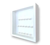 Frame Punk Minifigure Display Case - for LEGO DC Minifigures Series 71026 - Dust Protection - Wall Mount or Free Stand - All White