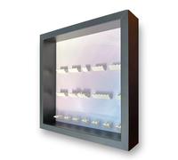 Frame Punk Minifigure Display Case - for LEGO Disney 100 Minifigures Series 71038 - Dust Protection - Wall Mount or Free Stand - Black Frame