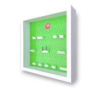 Frame Punk Minifigure Display Case - for LEGO Minifigures Series 21 71029 - Dust Protection - Wall Mount or Free Stand - White Case