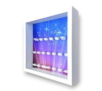 Frame Punk Minifigure Display Case - for LEGO Movie 2 Minifigures Series 71023 - Dust Protection - Wall Mount or Free Stand - White Case