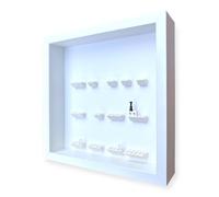 Frame Punk Minifigure Display Case - for LEGO Spider-Man Across the Spider-Verse Series 71050 - Dust Protection - Wall Mount or Free Stand - All White