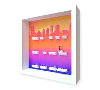 Frame Punk Minifigure Display Case - for LEGO Spider-Man Across the Spider-Verse Series 71050 - Dust Protection - Wall Mount or Free Stand - White Frame