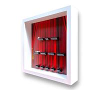 Frame Punk Minifigure Display Case - for LEGO The Muppets Minifigures Series 71033 - Dust Protection - Wall Mount or Free Stand - White Frame