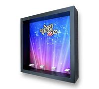 Frame Punk Minifigure Display Case - for Wizard of Oz minifigures from LEGO Movie 2 series 71023 - Dust Protection - Wall Mount or Free Stand - Black Frame