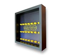 Frame Punk Minifigure Display Case - Star Wars Theme - for 21 LEGO Minifigures - Dust Protection - Wall Mount or Free Stand - Black Frame