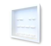 Frame Punk Minifigure Display for LEGO D&D Series 71047 - All White | Display Case, White Background, White Frame & Mounts, Dust Protection, Wall Mountable or Freestanding, Assembled in UK