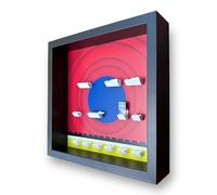 Frame Punk Minifigure Display for LEGO Looney Tunes Series 71030 - Black | Display Case, Themed Background, Black Frame, Dust Protection, Wall Mountable or Freestanding, Assembled in UK