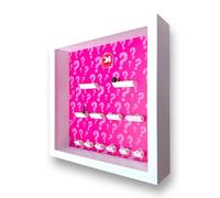 Frame Punk Minifigure Display for LEGO Minifigures Series 24 - 71037 | Display Case, Themed Background, White Frame, Dust Protection, Wall Mountable or Freestanding, Assembled in UK