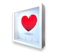 Frame Punk Minifigures Display Case - Love Heart - for 2 LEGO Minifigures - Wall Mount or Free Stand - Gift for Loved Ones