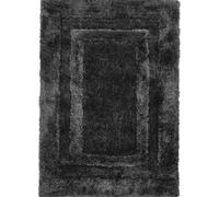 Frame Shaggy Dark Grey Bordered Rug - 160X230 cm