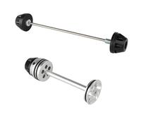 Frame Sliders Wheel Axle Fork Slider Cap Hub For R1250GS For Adventure For R1200gs Motorbike Drop Protectors For R 1250 Front/Rear Crash Falling Guard Protector For 1200 Gs For Adv(1 Set SiLver)