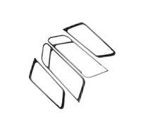 Frame Sticker Decoration Compatible with Macan 2014-2021 Inner Door Handles Panel Decoration Frame Carbon Fiber Car Interior Decorative Stickers(Black)