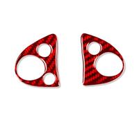 Frame Sticker Decoration For Infiniti FX 2009-2013 QX70 2014+ Carbon Fiber Steering Wheel Panel Cover Decorative Sticker Car Interior Accessories(Red A)