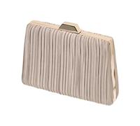 Frame Top Evening Purse, Pleated Structured Bag with Crossbody Strap, Easy Phone Storage for Party Outfits Tonight Frame Top Evening Purse Pleated Clutch Handbag Structured Formal Bag Detachable Strap